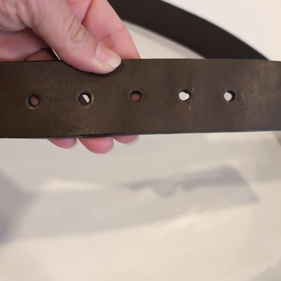 Kenneth Cole Studded Italian Leather Belt Mens Womens Unisex Wide 36/90 - Picture 11 of 16